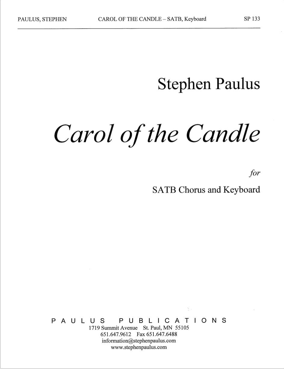 Carol of the Candle for SATB Chorus &Keyboard - Click Image to Close